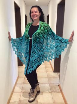Anleitung Blossom 2 Blossom 2 / Blüte 2 „Das Poncho-Tuch“ von Astrid Klemm
